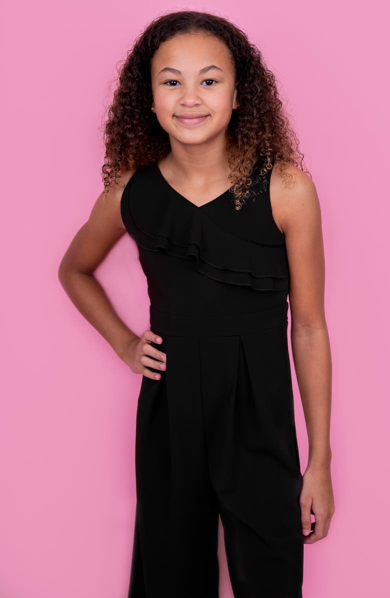 LOVE, NICKIE LEW Double Ruffle Sleeveless Jumpsuit, Alternate, color,