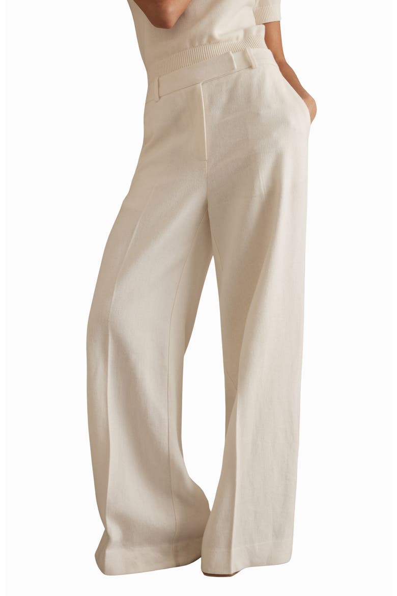 Devon High Waist Wide Leg Pants, Main, color, OFF WHITE