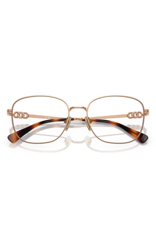 Vogue 54mm Square Optical Glasses In Rose Gold