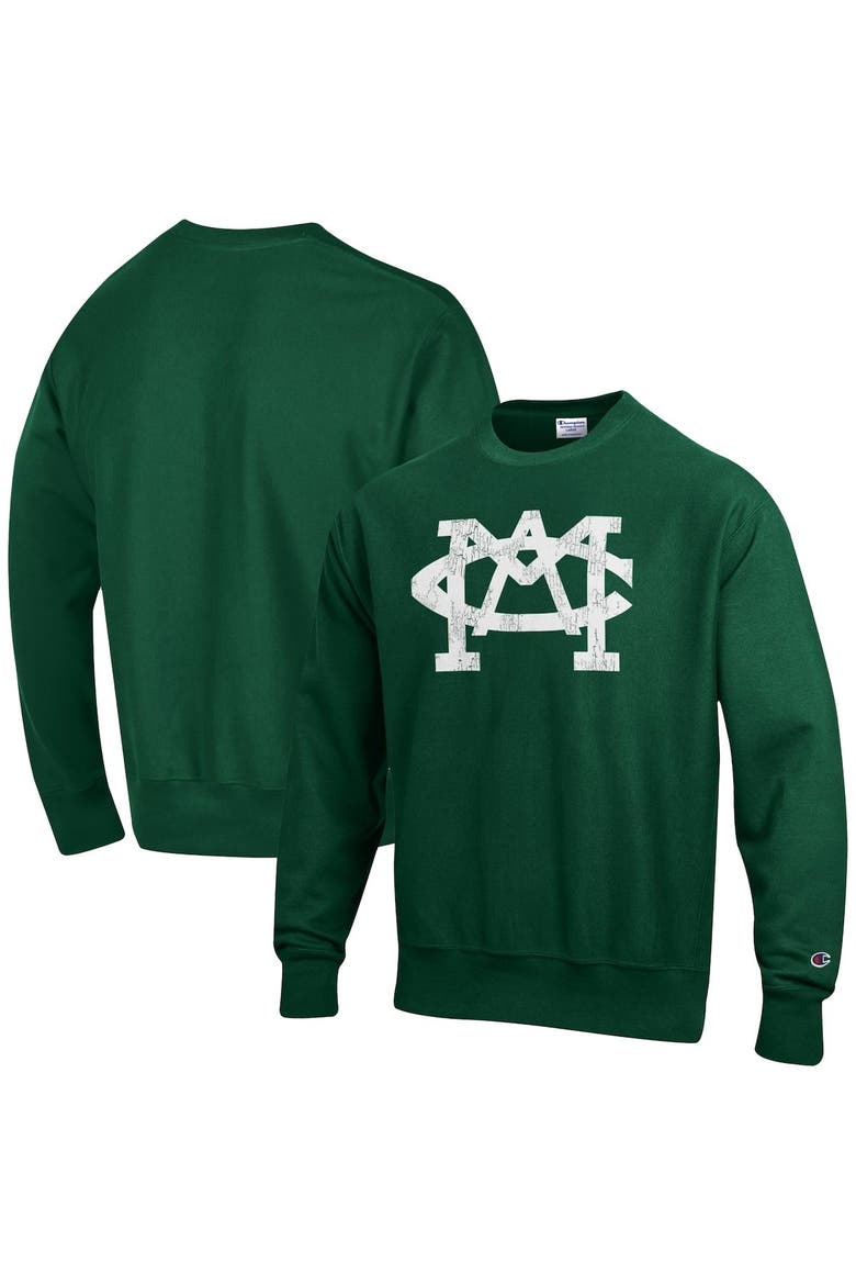 Men's Champion Green Michigan State Spartans Vault Logo Reverse Weave Pullover Sweatshirt, Main, color, Green