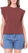 English Factory Stripe Extended Shoulder T-Shirt
