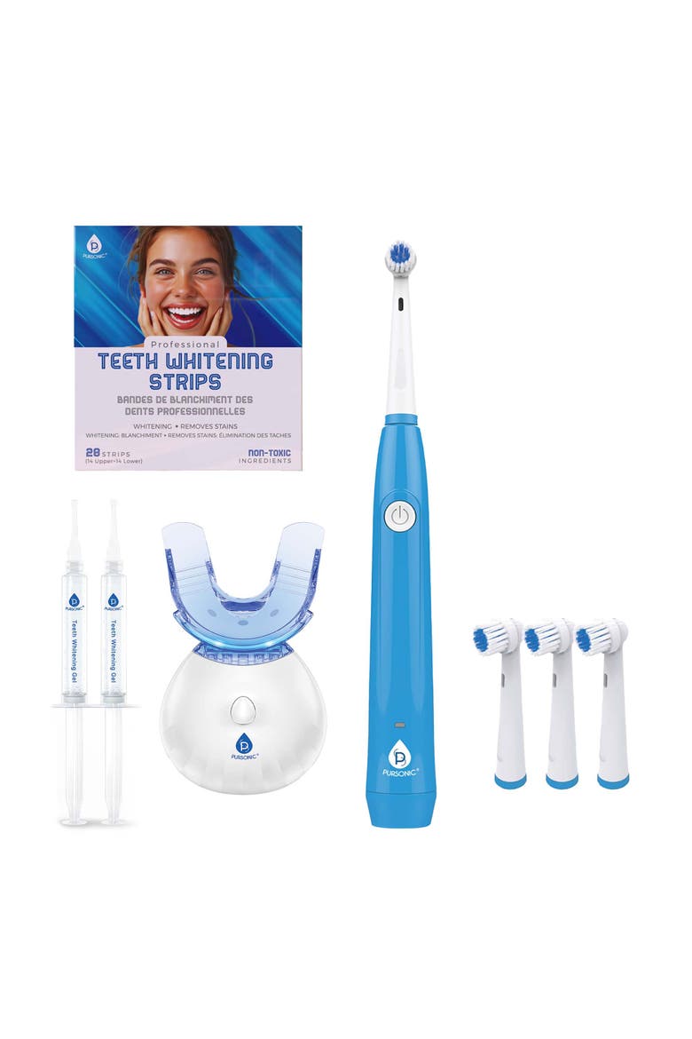 LED Whitening Kit, Strips & USB Toothbrush, Main, color, White