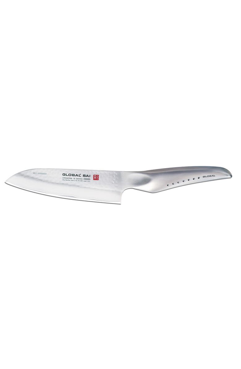 GLOBAL SAI-M03 5 Inch Santoku Knife, Silver, Main, color, 