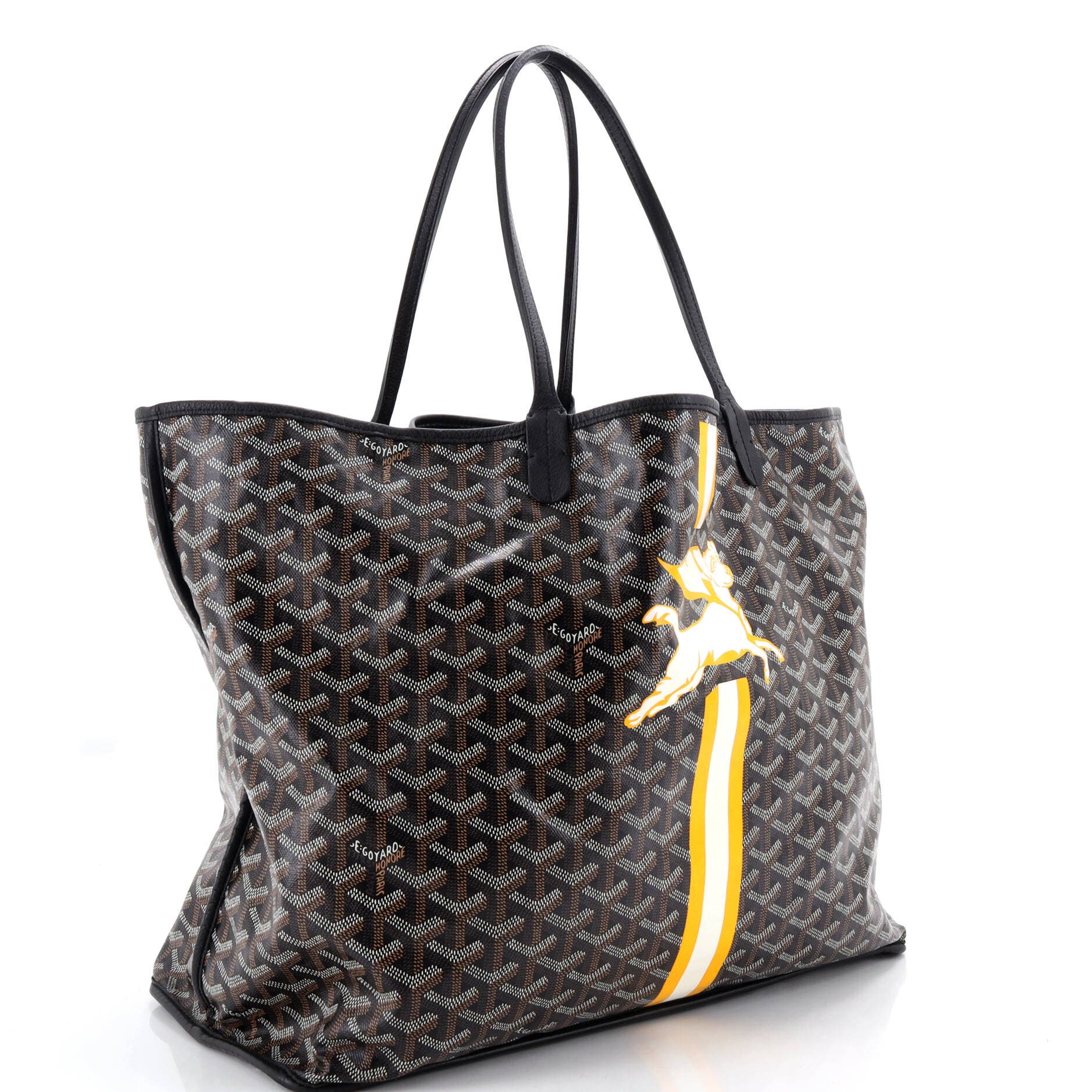 Anjou Reversible Tote Printed Coated Canvas GM, Alternate, color, Black