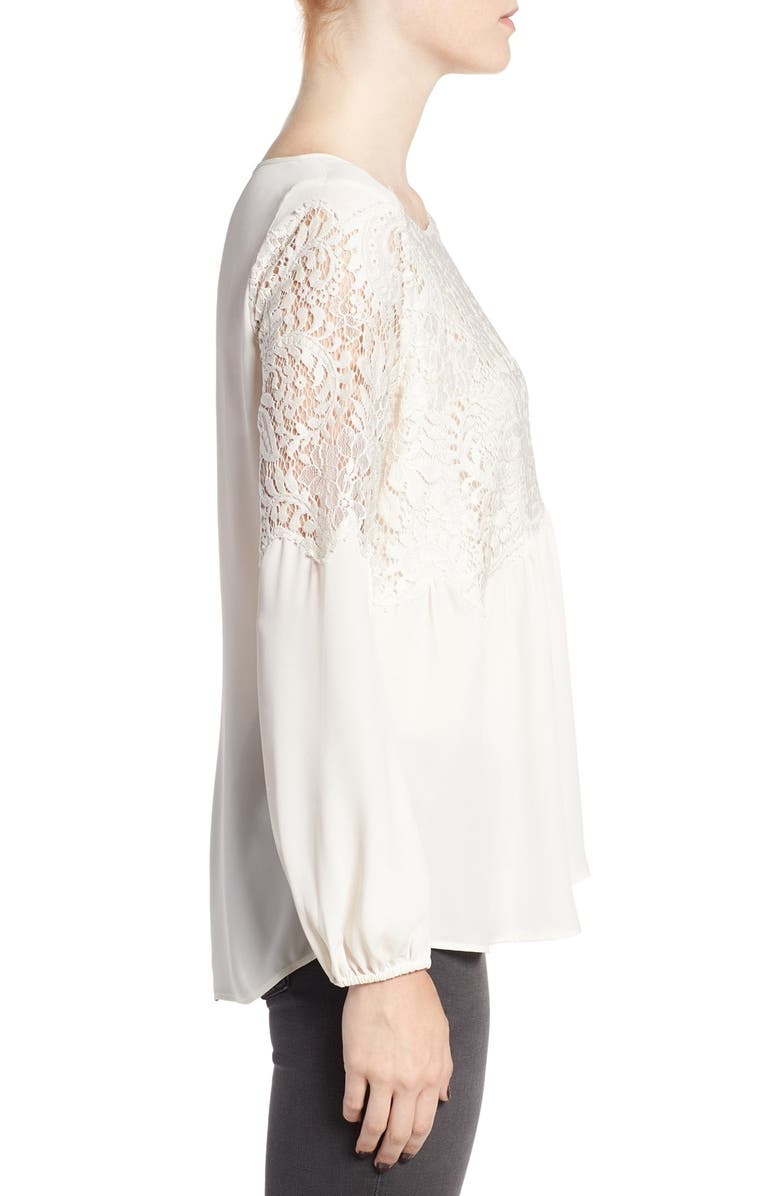 Chelsea28 Button Back Lace Top, Alternate, color,