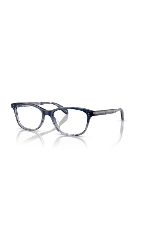 Oliver Peoples 52mm Square Optical Glasses In Blue
