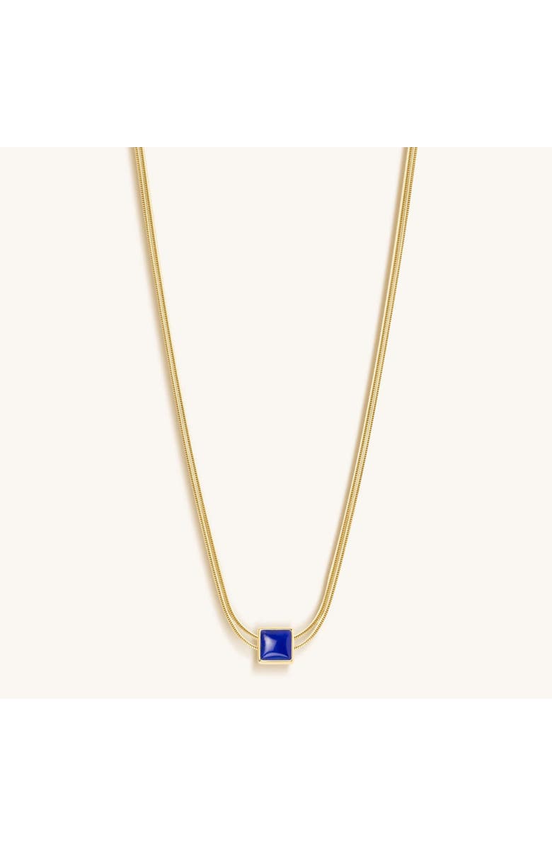 Karma and Luck Manifest & Believe - Lapis Lazuli Evil Eye September Birthstone Necklace, Alternate, color, Gold/Green