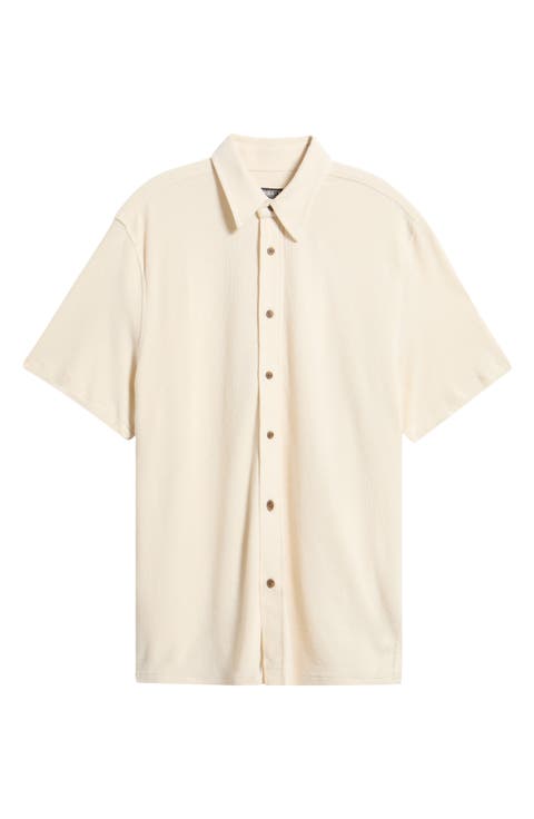 Short Sleeve Waffle Knit Shirt
