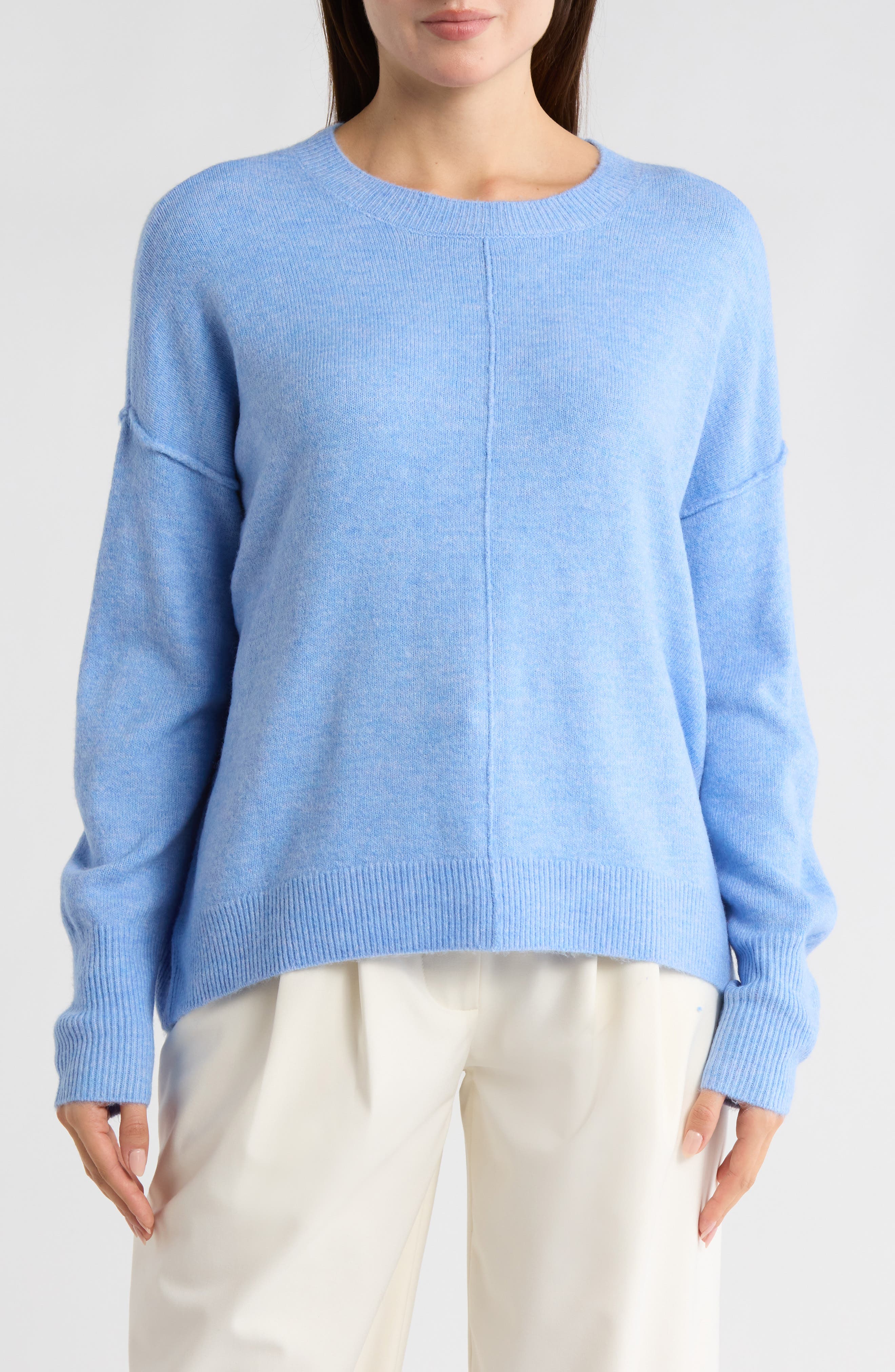 Vince Camuto Center Seam Crewneck Sweater