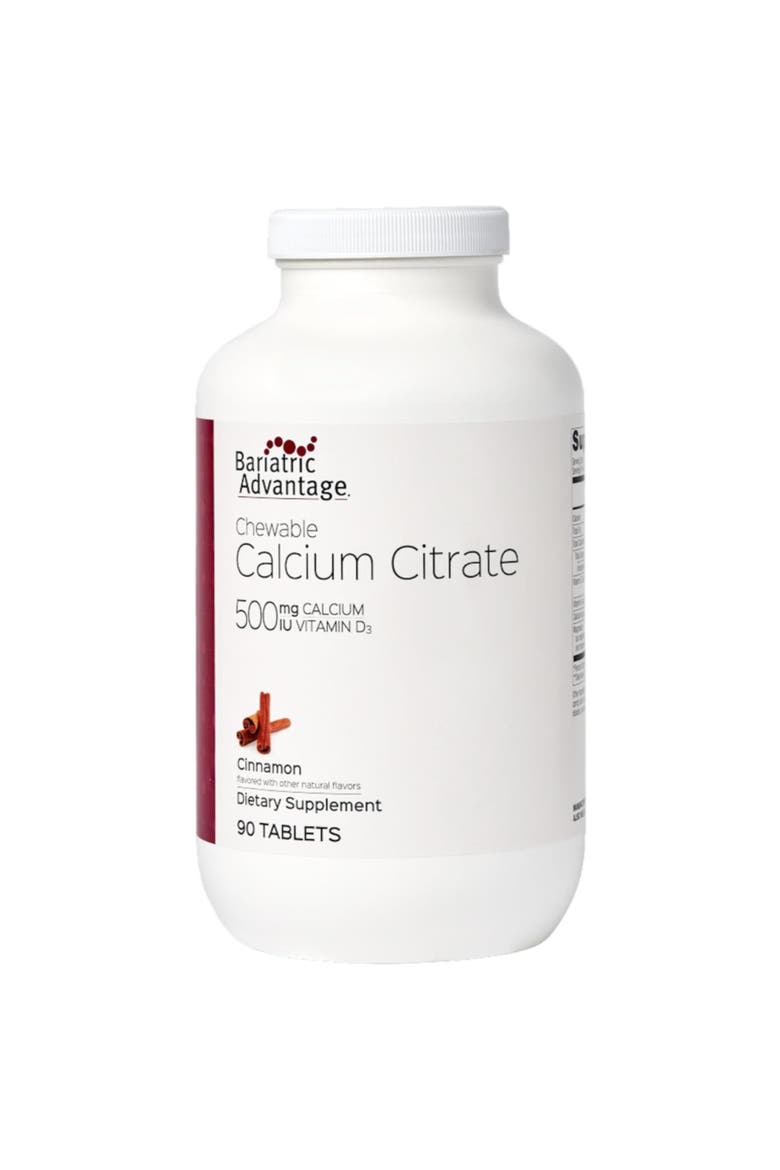 Calcium Citrate Chewable 500mg with Vitamin D3 Cinnamon Flavor 90 Count, Main, color, None