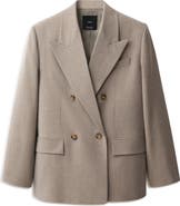 MANGO Double Breasted Suit Jacket