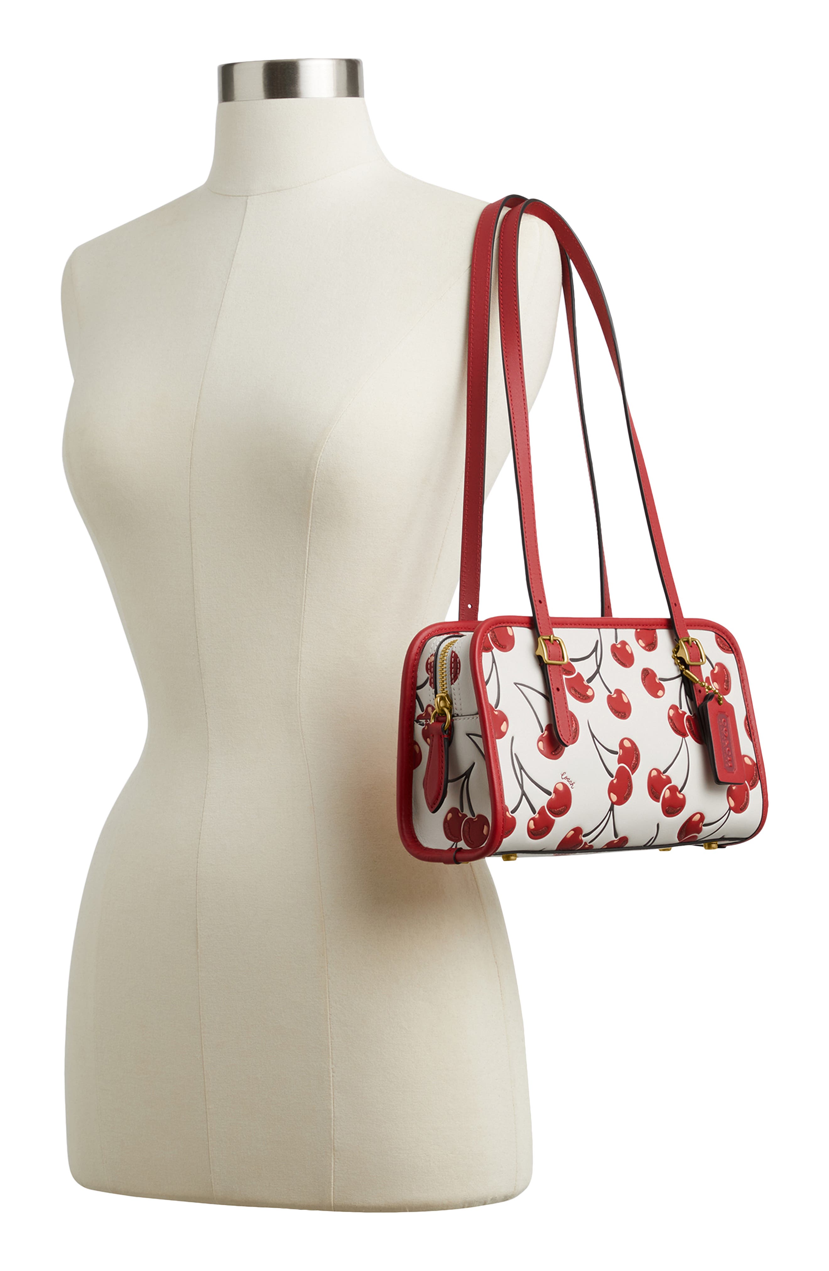 COACH Originals Cherry Print Zip Bag, Alternate, color, 