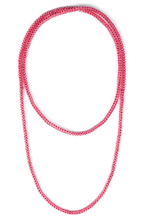 Deepa Gurnani Bethany Beaded Necklace In Fuchsia