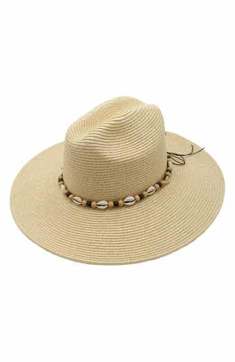 PETER GRIMM Figi Shell Straw Panama Hat