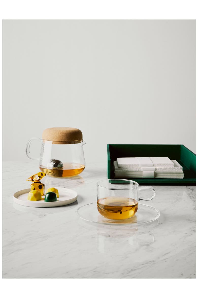 Viva Cup & Saucer Set, Alternate, color, CLEAR