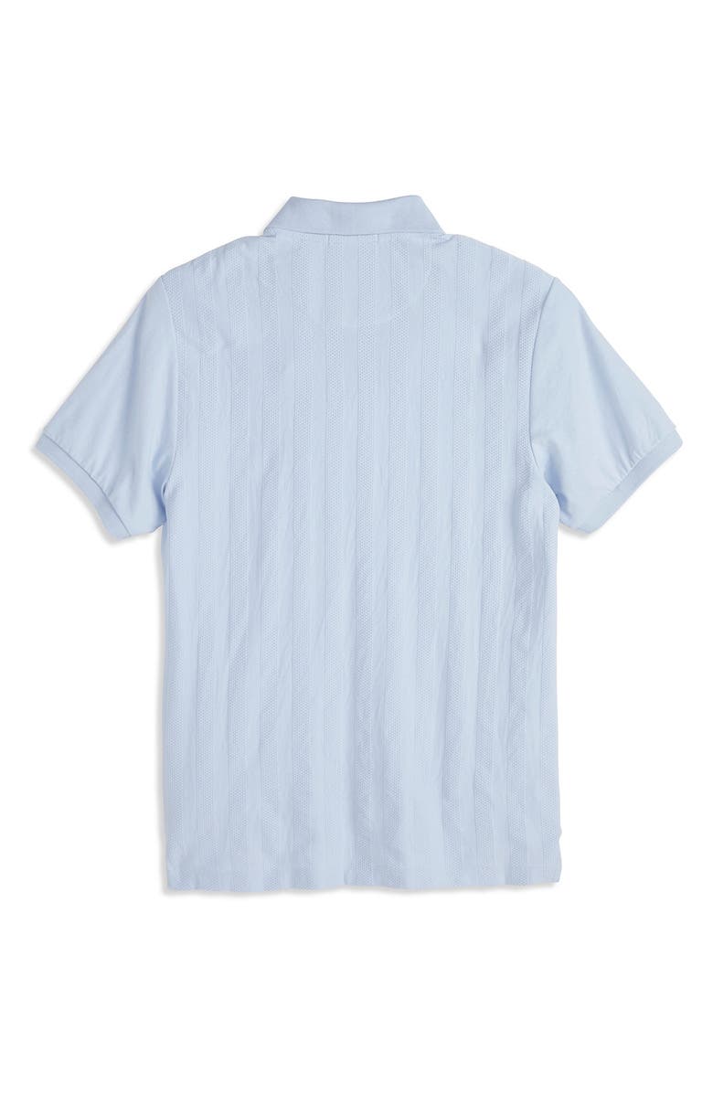 Scotch & Soda Popcorn Piqué Zip Polo, Alternate, color, Kentucky Blue