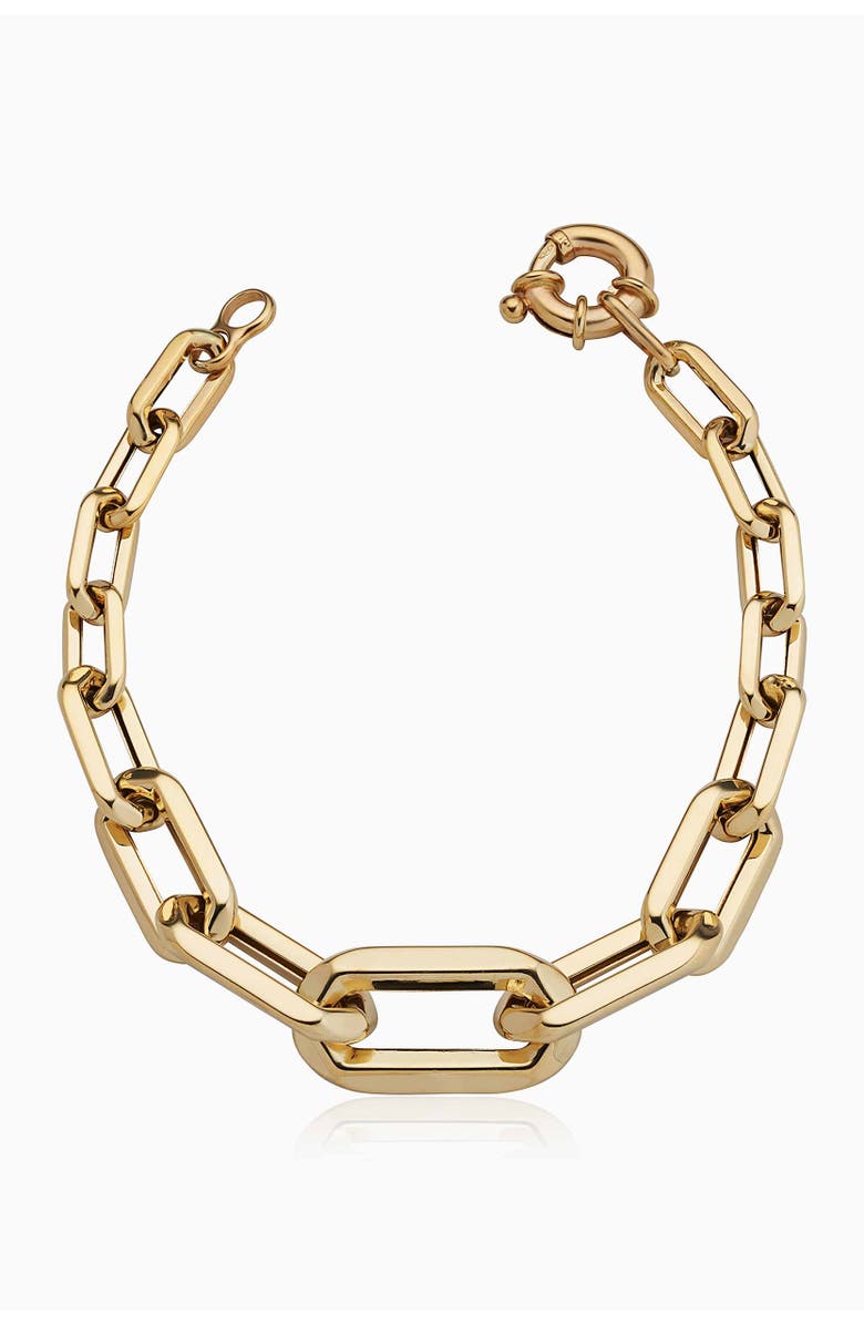 Oradina 14K Yellow Gold Aurum Link Bracelet, Main, color, 
