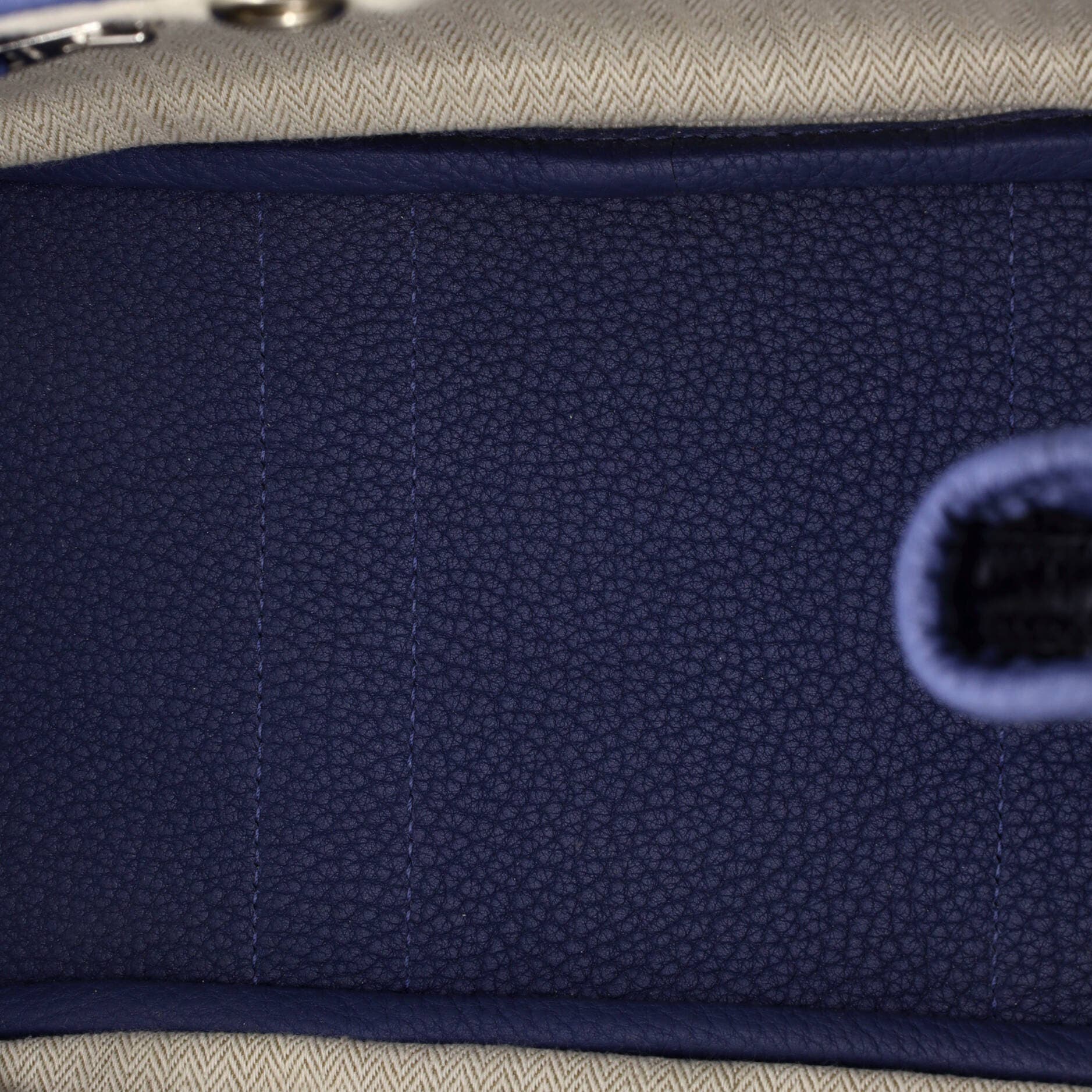 Pre-Owned Hermes Garden Party Tote Leather 30, Alternate, color, Bleu Brighton