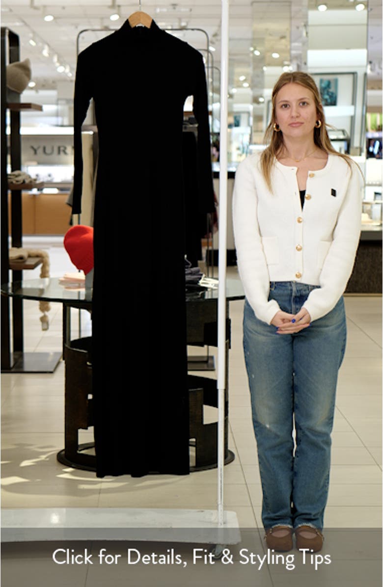 Butter Turtleneck Long Sleeve Maxi Dress, sales video thumbnail