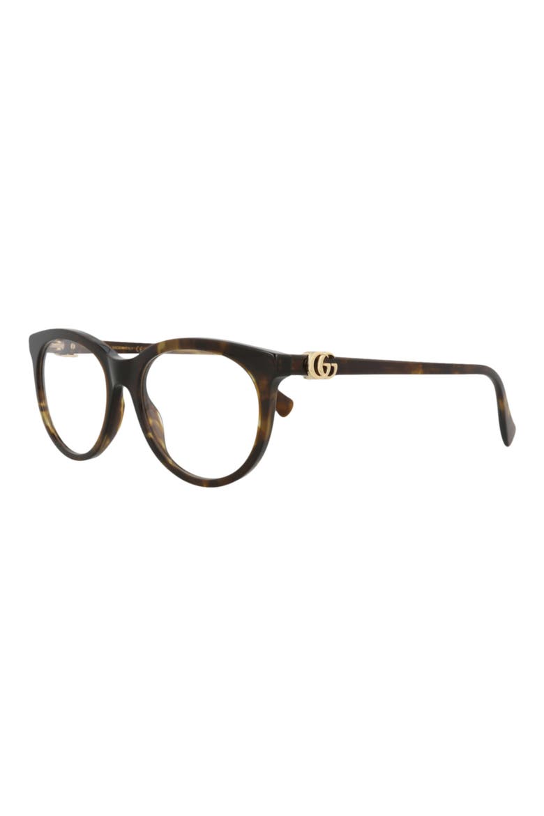 52mm Cat Eye Optical Glasses, Alternate, color, HAVANA HAVANA TRANSPARENT