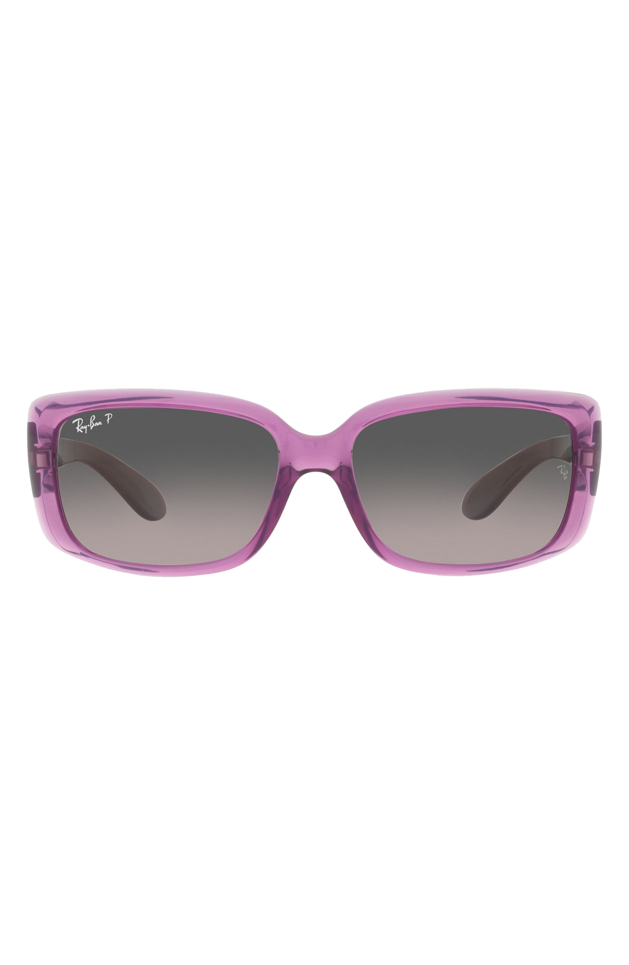 58mm Gradient Rectangular Sunglasses