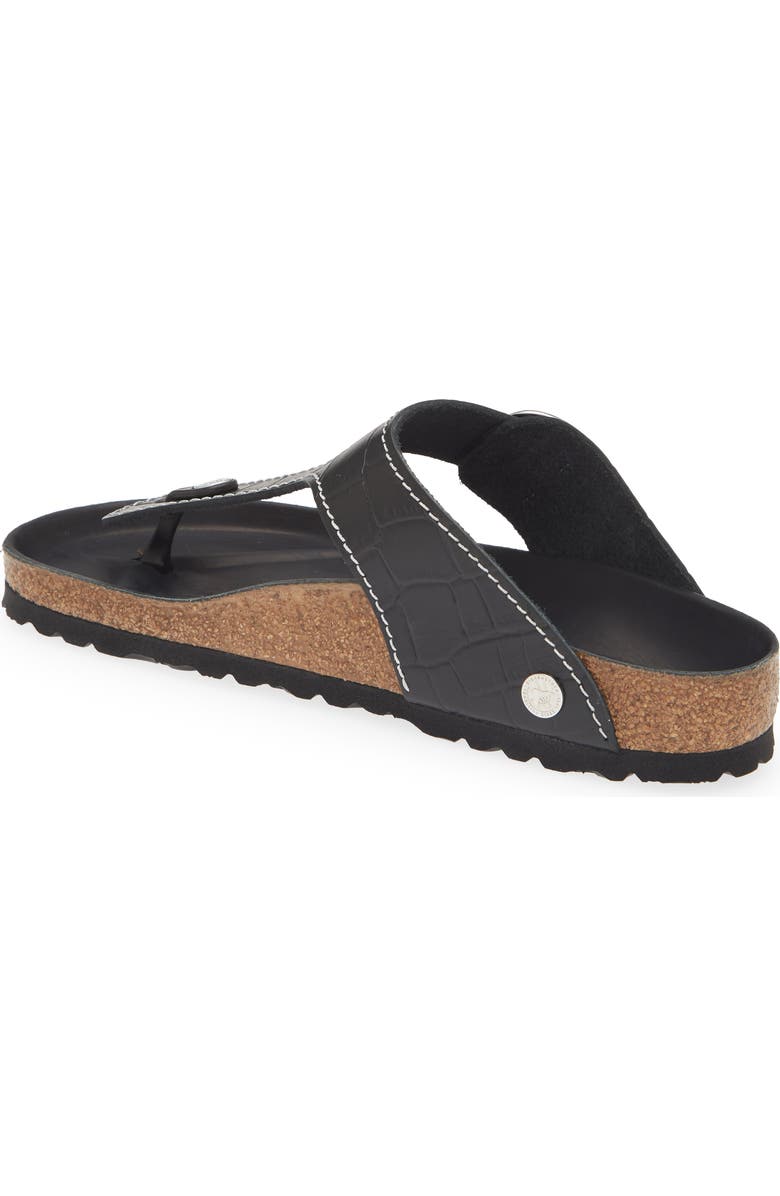 Birkenstock + STAUD Arizona Big Buckle Croc Embossed Sandal, Alternate, color,