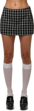 Naked Wardrobe Check Suiting Miniskirt