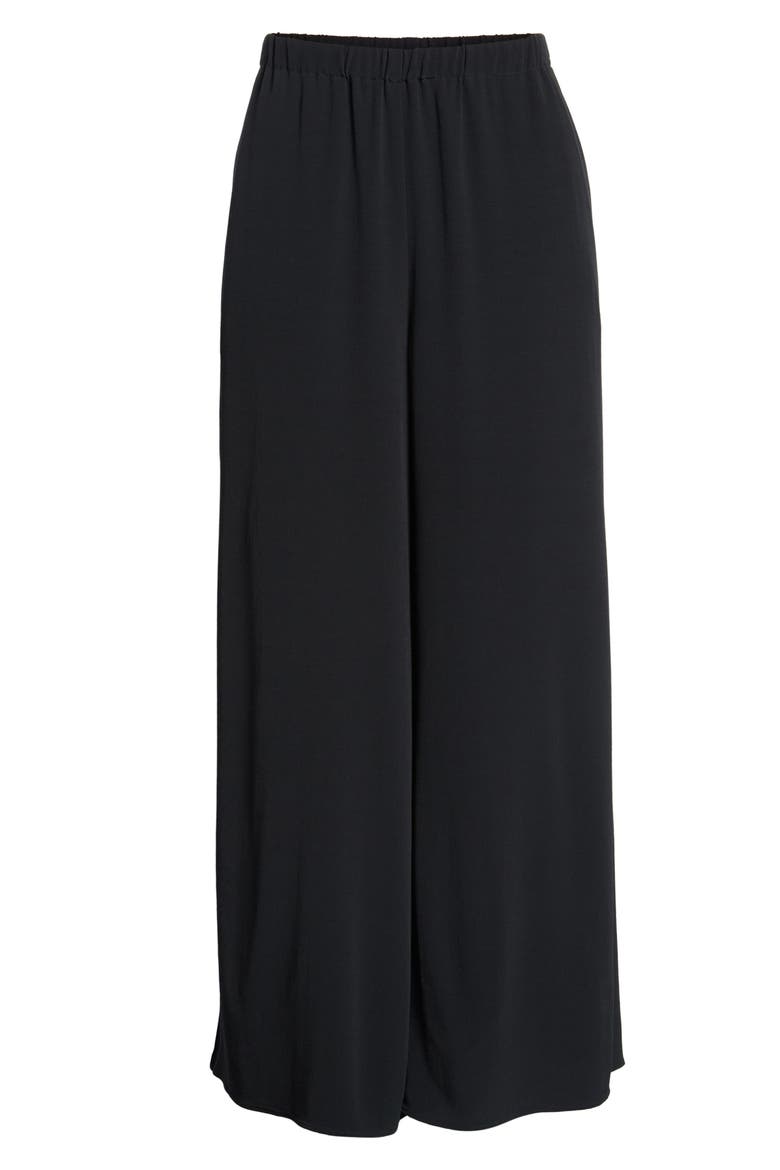 Wide Leg Ankle Pants, Alternate, color, BLACK