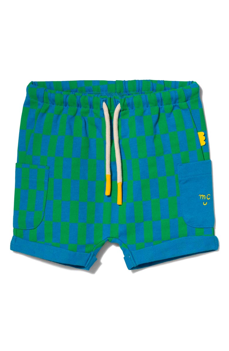 Mon Coeur Cotton Shorts, Main, color, French Blue/ Checkered