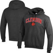 Champion Men's Champion  Charcoal Clemson Tigers Arch Over Logo Pullover Hoodie