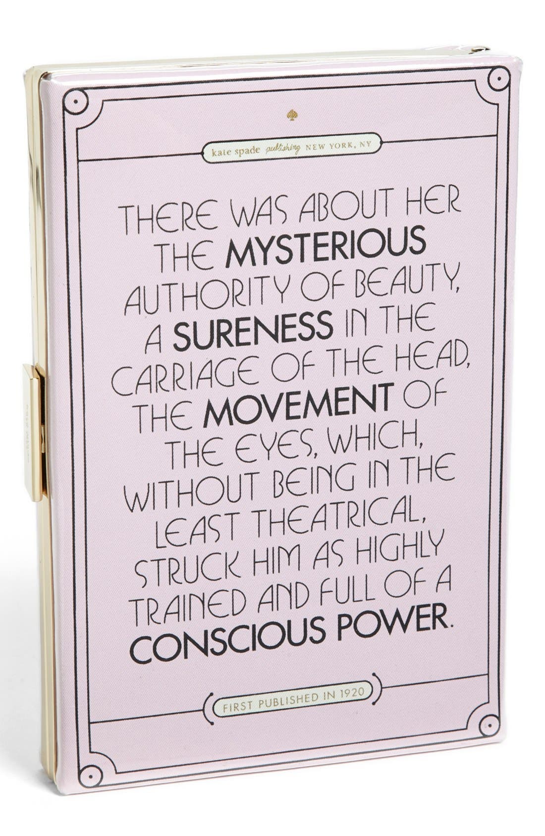 'book emanuelle' box clutch, Alternate, color, AGE OF INNOCENCE