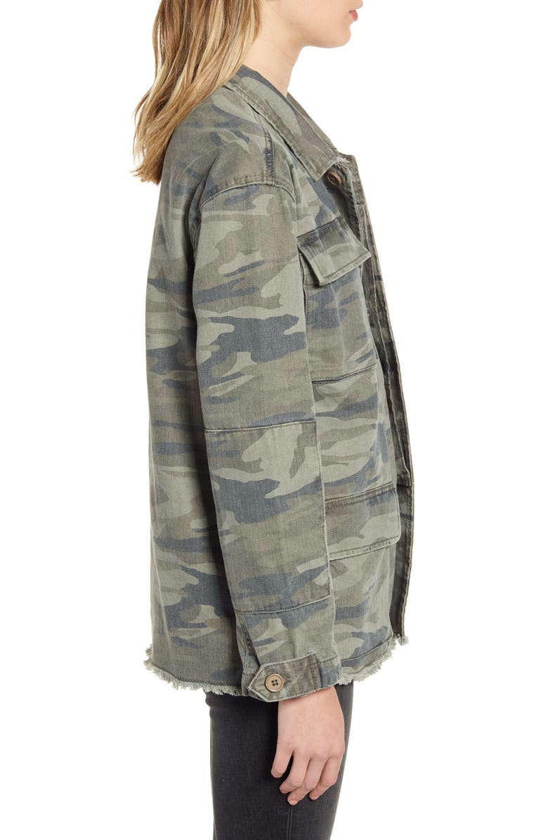 Treasure & Bond Patch Detail Camo Cotton Jacket, Alternate, color, 