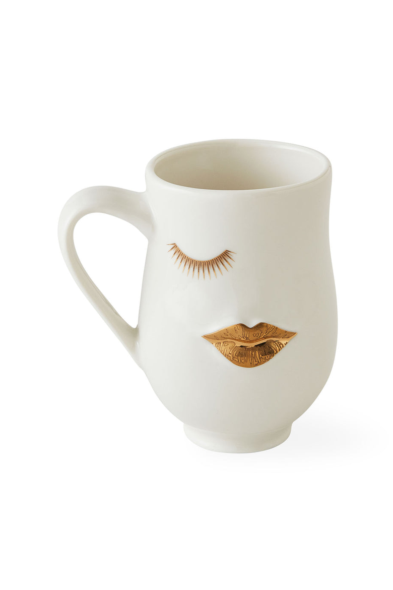 Gilded Mr. & Mrs. Muse Mug, Alternate, color, White / Gold