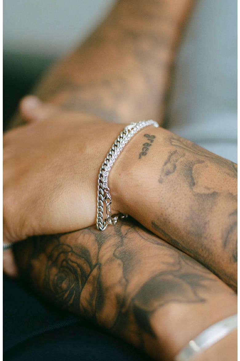 Silver Scale Bracelet, Alternate, color, SILVER