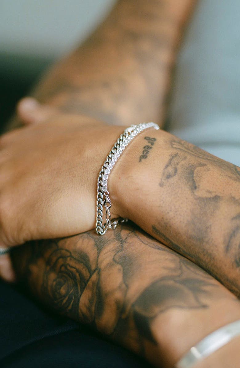 Serge DeNimes Silver Scale Bracelet, Alternate, color, Silver