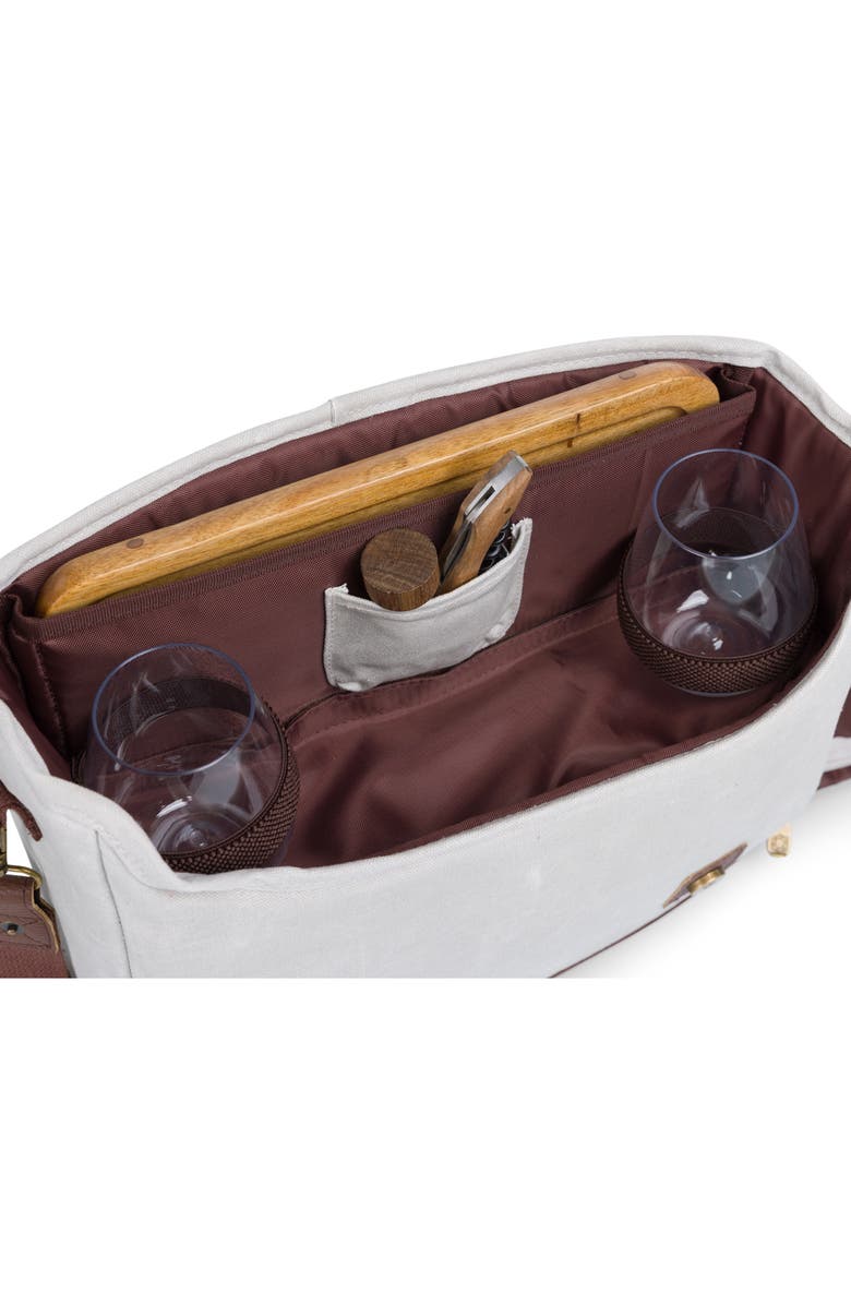 Picnic Time Adventure Wine Tote Bag & Accessories Set, Alternate, color, White