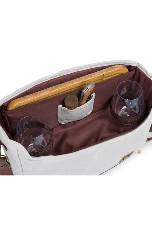 Picnic Time Adventure Wine Tote Bag & Accessories Set In White
