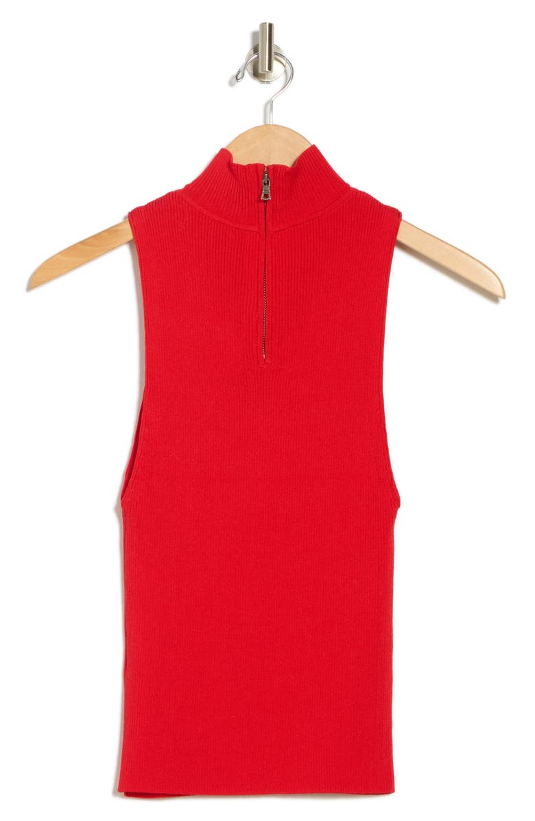 Alice + Olivia Darcey Quarter-Zip Sweater Tank, Alternate, color,