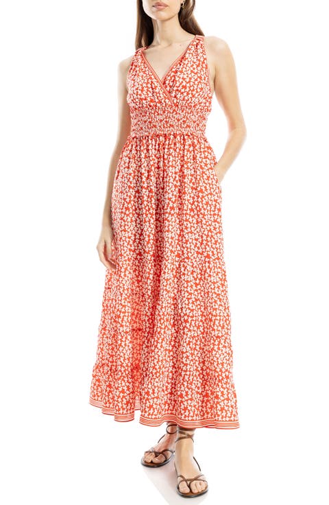 Print Sleeveless Maxi Sundress
