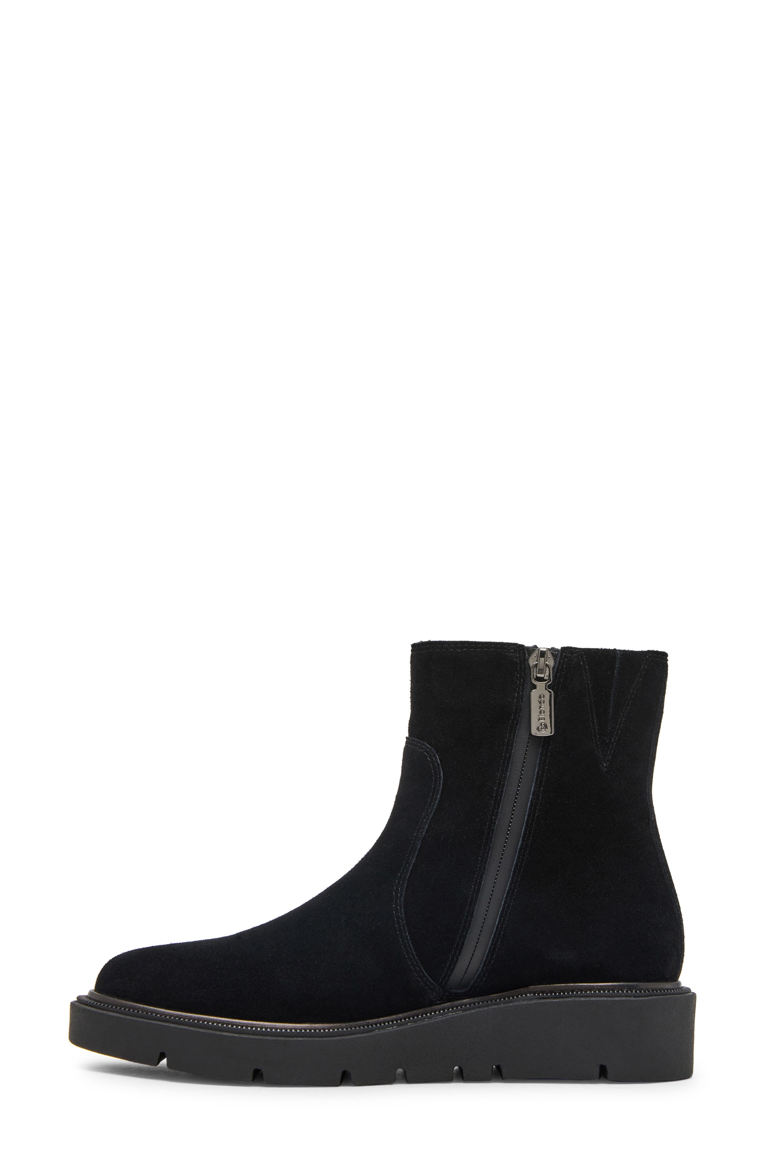 Blondo Motion Wedge Bootie, Alternate, color, Black Suede
