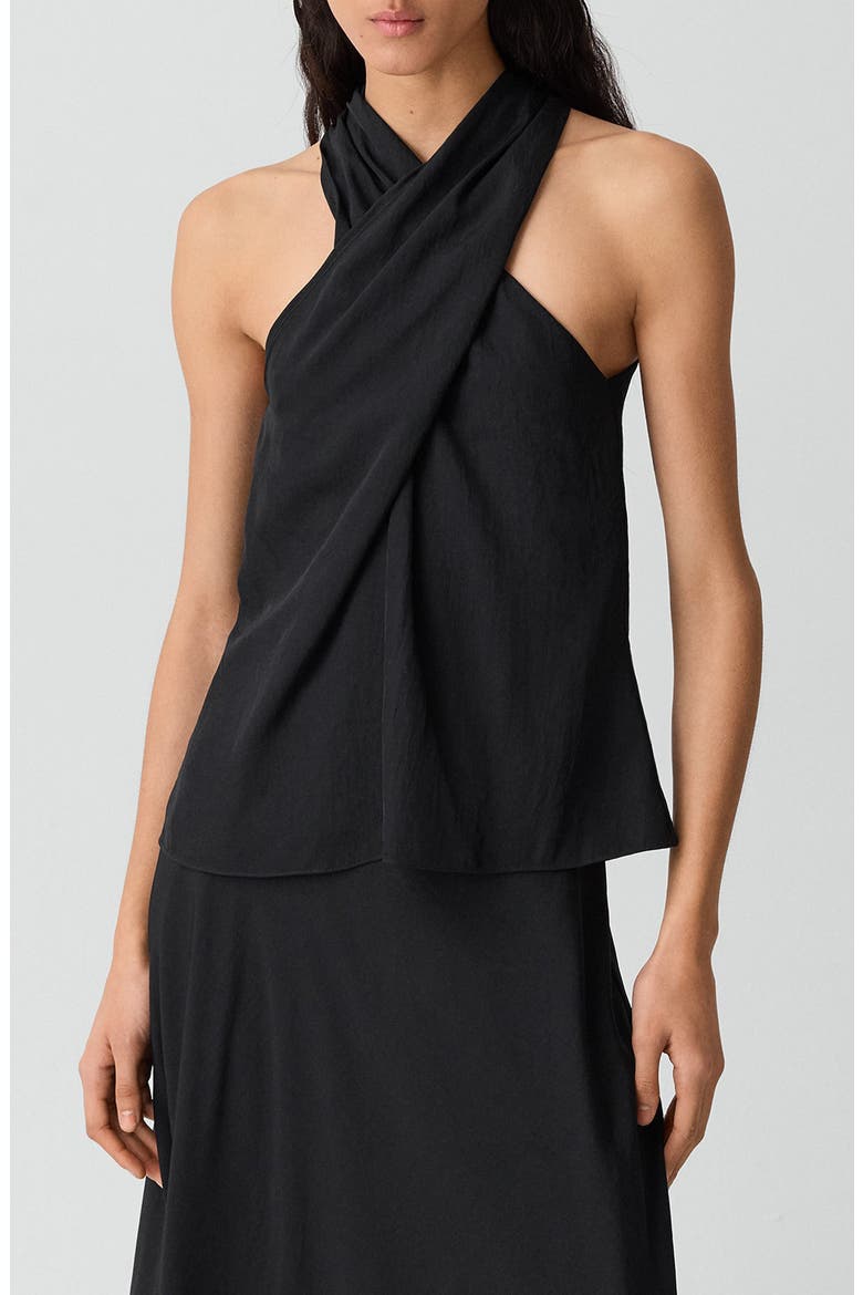 Front Twist Sleeveless Top, Main, color, BLACK - 001