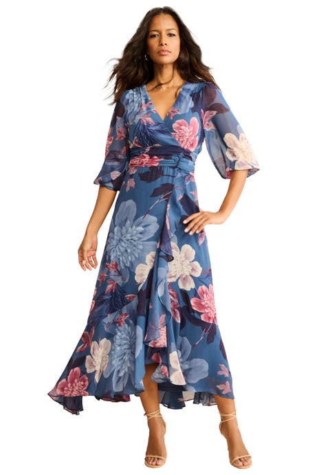 Overlay Ruffle Maxi Dress (Plus)