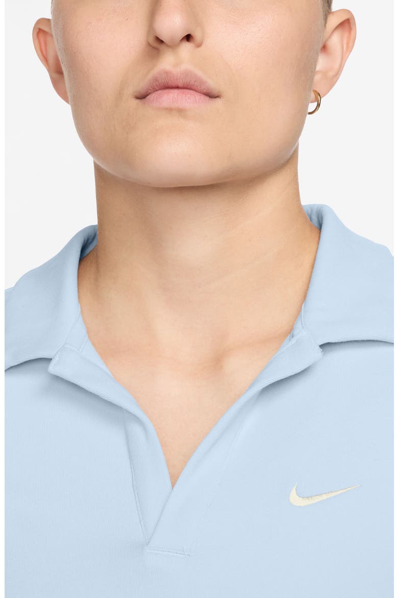 Essentials Stretch Crop Polo, Alternate, color, BLUE TINT/ SAIL