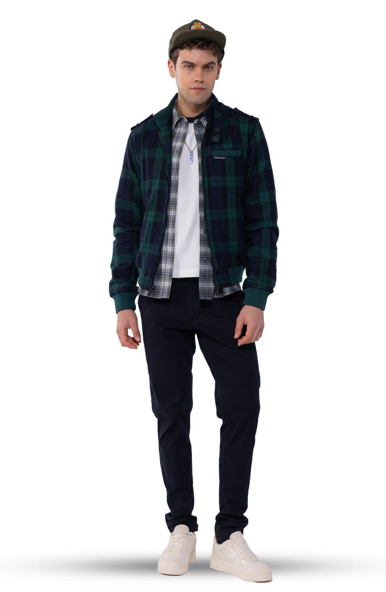 Members Only Wool Iconic Racer Jacket, Alternate, color, Green