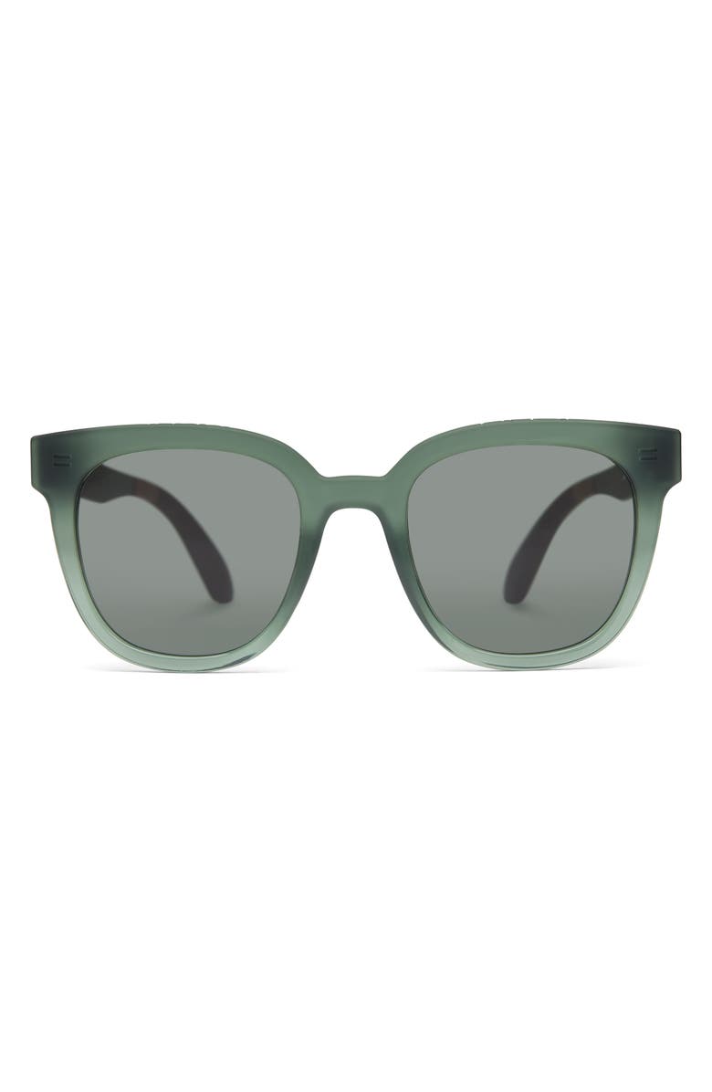 TOMS Juniper 54mm Round Sunglasses, Main, color, Spruce Crystal Fade/ Green