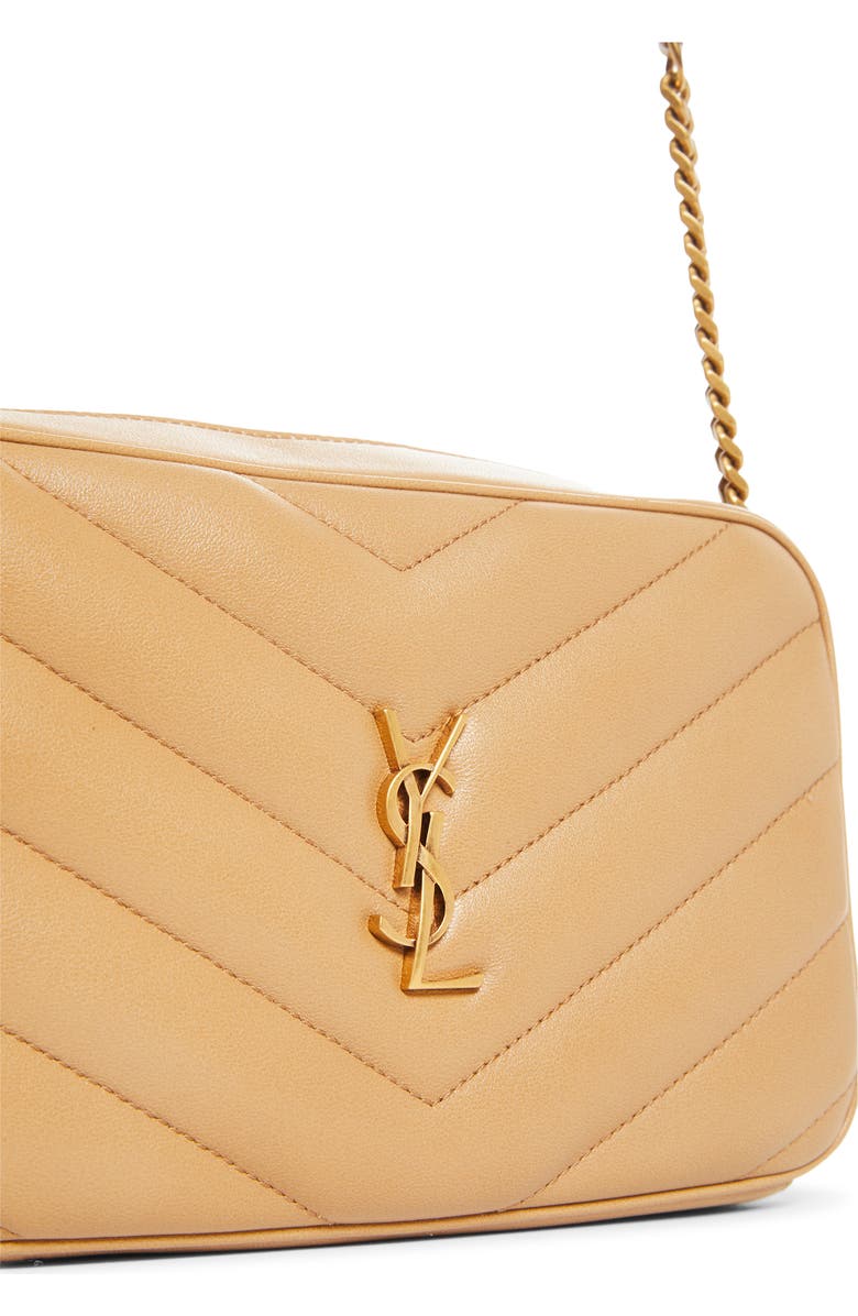 Saint Laurent Loulou Mattelassé Leather Camera Bag, Alternate, color, Natural Tan