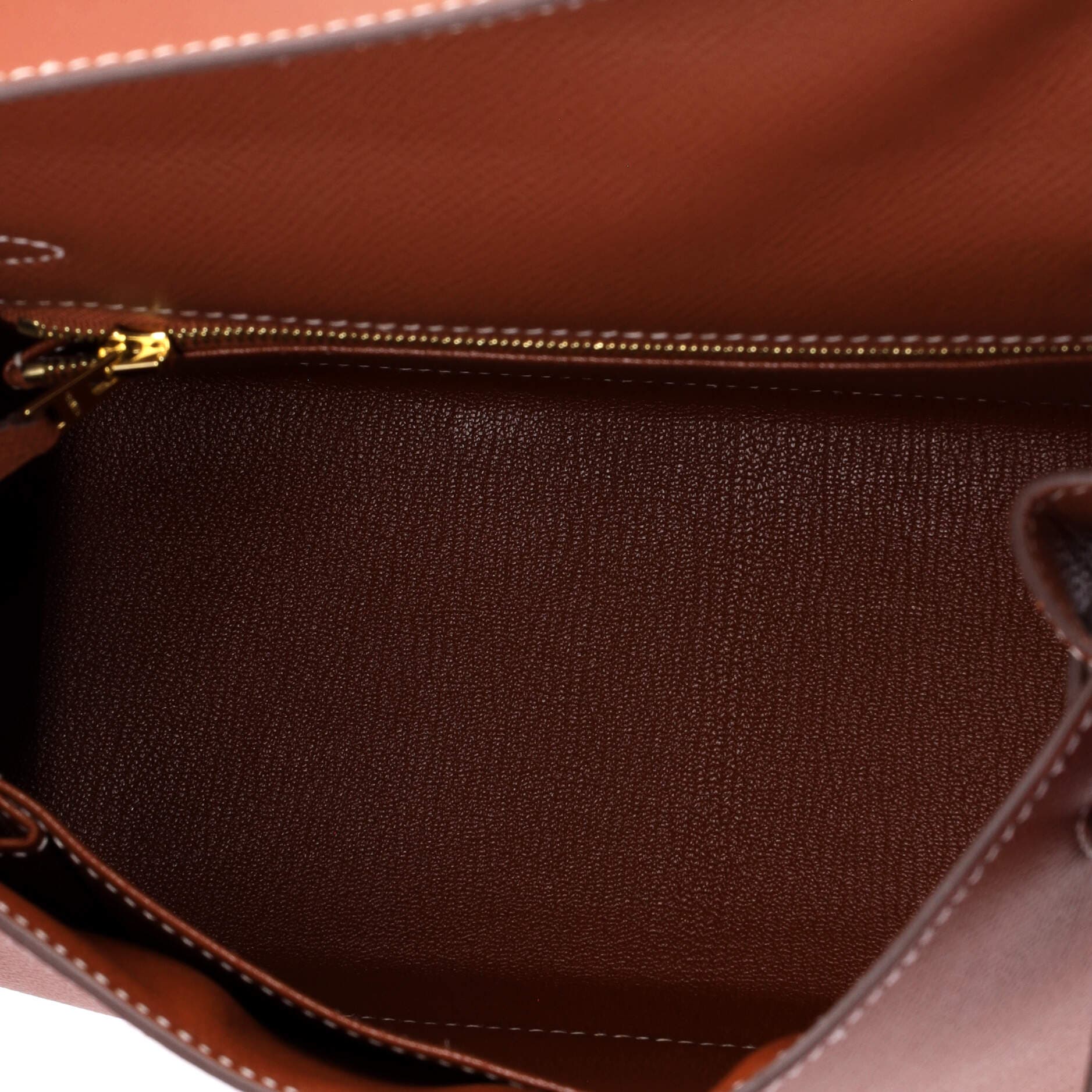 Pre-Owned Hermes Kelly Handbag Brown Epsom with Gold Hardware 25, Alternate, color, Sienne