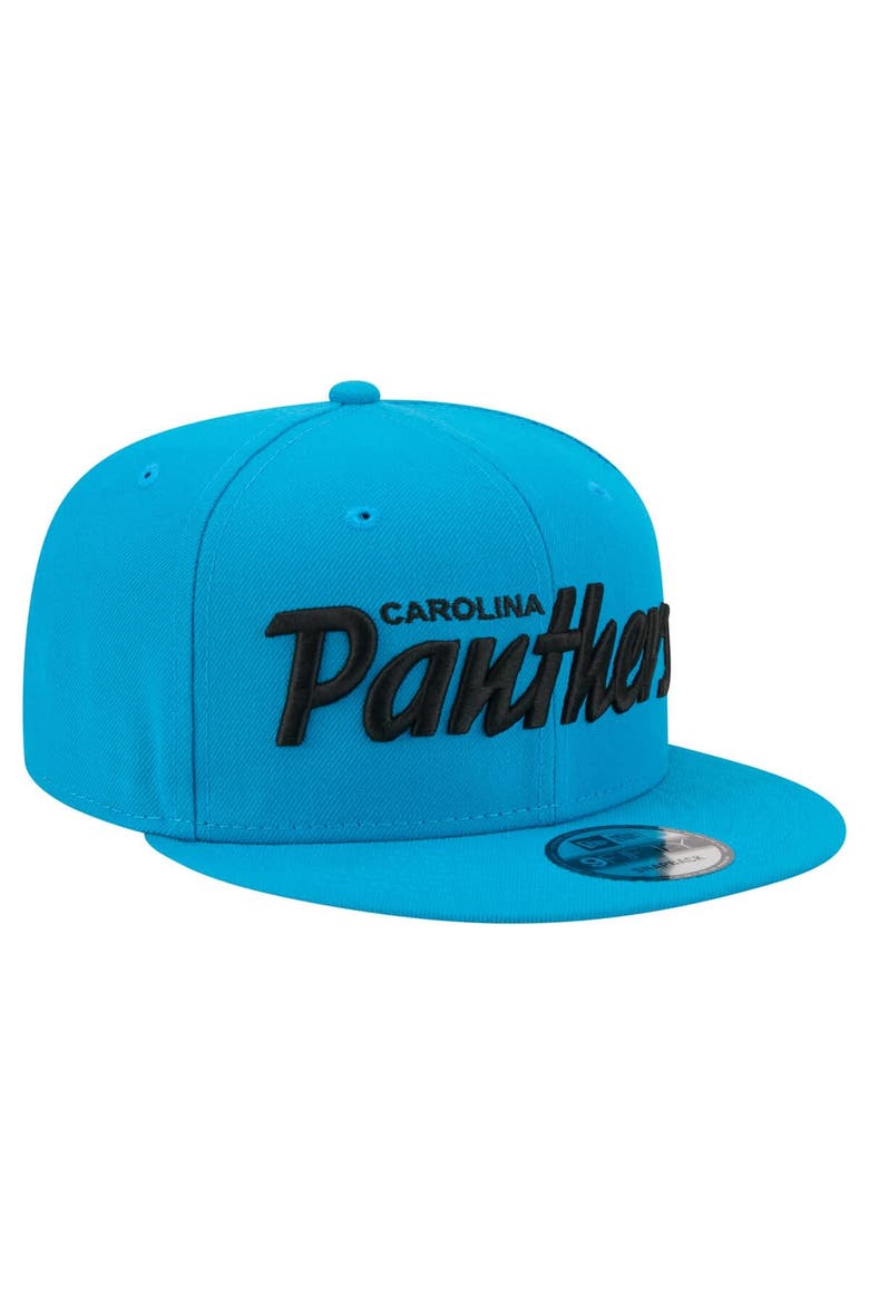 Men's New Era  Blue Carolina Panthers Core Team Script 9FIFTY Snapback Hat, Alternate, color, Blue