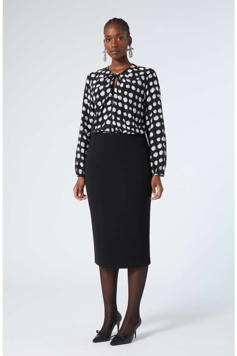 Osaka Cady Pencil Skirt, Alternate, color, BLACK