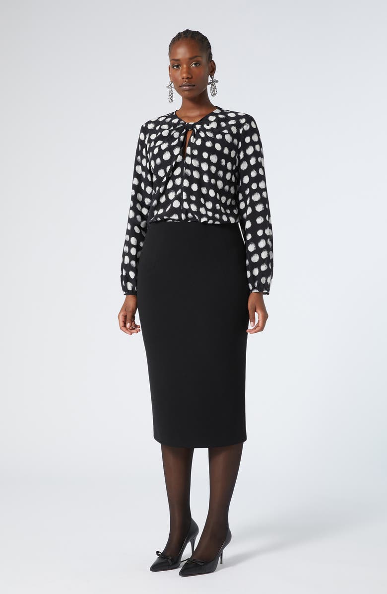 Marina Rinaldi Osaka Cady Pencil Skirt, Alternate, color, Black